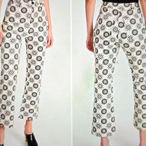 Phoebe Tonkin x Rolla's - PLAZA Womens Bootcut High Waist Cropped Pants Sz 8/S - Picture 1 of 12